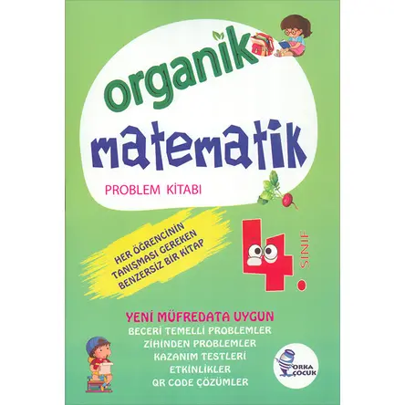 İlkokul 4.Sınıf Organik Matematik Problem Kitabı Orka Çocuk Yayınları