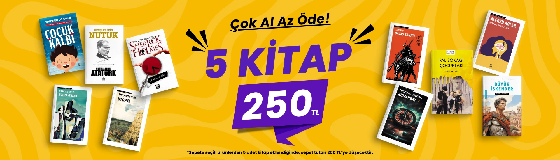 5 Kitap 250 TL