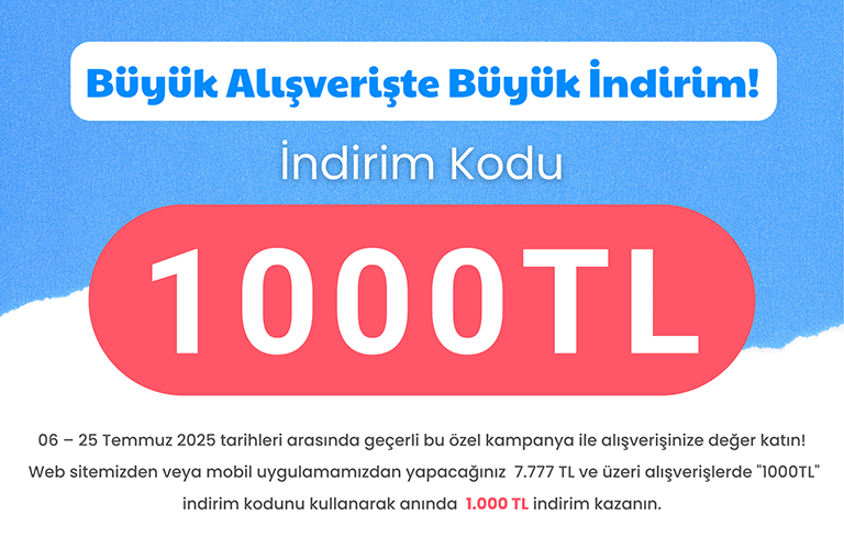 Büyük İndirim 1000TL