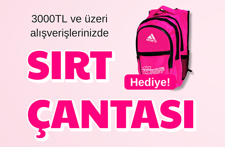 Sırt Çantası Hediye!
