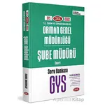 Data (GYS) Orman Genel Müdürlüğü Şube Müdürü (İdari) Görevde Yükselme Sınavı Soru Bankası