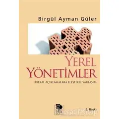 Yerel Yönetimler - Birgül Ayman Güler - İmge Kitabevi Yayınları