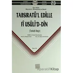 Tabsıratül Edille Fi Usulid-Din (2. Cilt) - Kolektif - Diyanet İşleri Başkanlığı