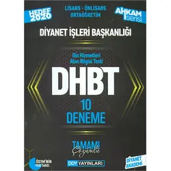 2020 DHBT Ahkam Serisi Tüm Adaylar Çözümlü 10 Deneme DDY Yayınları