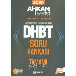 DHBT AHKAM SERİSİ Tüm Adaylar Çözümlü Soru Bankası DDY Yayınları