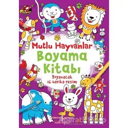 Mutlu Hayvanlar Boyama Kitabım - Kolektif - İş Bankası Kültür Yayınları