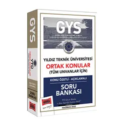 Yargı GYS Yıldız Teknik Üniversitesi Ortak Konular Tüm Ünvanlar İçin Konu Özetli Soru Bankası