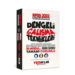Yediiklim 2022 KPSS Eğitim Bilimleri Tüm Dersler 10 Modül- 1500 Soru Dengeli Çalışma Teknikleri
