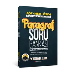 Yediiklim 2022 AÖF MEB ÖSYM Tüm Adaylar İçin Paragraf Tamamı Çözümlü Soru Bankası