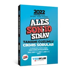 Yediiklim 2022 Ales Master Serisi Sayısal Sözel Yetenek Son 10 Sınav Tamamı Çözümlü Çıkmış Sorular