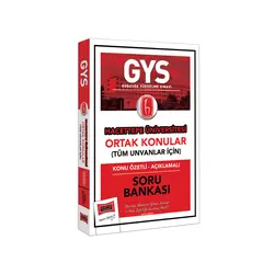 Yargı GYS Hacettepe Üniversitesi Ortak Konular Konu Özetli - Açıklamalı Soru Bankası