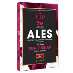 Yargı 2022 ALES VIP Tamamı Çözümlü Son 7 Sınav Çıkmış Sorular