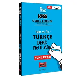Yargı 2022 KPSS Genel Yetenek Kısa ve Öz Türkçe Ders Notları Konu Kitabı