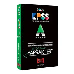 Yargı 2022 KPSS A Hukuk İktisat Maliye Muhasebe Çek Kopart Yaprak Test