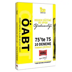 Yargı 2022 ÖABT Beden Eğitimi ve Spor Öğretmenliği 75te 75 Tamamı Çözümlü 10 Deneme
