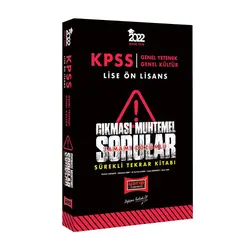 Yargı 2022 KPSS Lise Ön Lisans Çıkması Muhtemel Sorular Sürekli Tekrar Kitabı