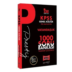 Yargı 2022 KPSS Genel Kültür Vatandaşlık Prestij Seri Tamamı Çözümlü 1000 Soru Bankası