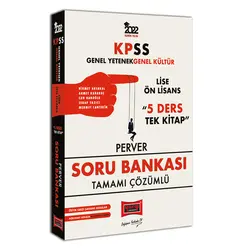 Yargı 2022 KPSS GY GK Lise Ön Lisans 5 Ders Tek Kitap Perver Tamamı Çözümlü Soru Bankası