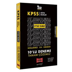 Yargı 2022 KPSS Eğitim Bilimleri 10’SUZ Olmaz Tamamı Çözümlü 10’lu Deneme