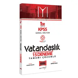 Yargı 2022 KPSS Lisans Genel Kültür Tüm Adaylar İçin Hedef Serisi IYI Vatandaşlık Çözümlü 15 Deneme