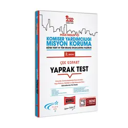 Yargı 2022 Polis Meslek İçi Komiser Yardımcılığı Misyon Koruma Rütbe Terfi Yaprak Test