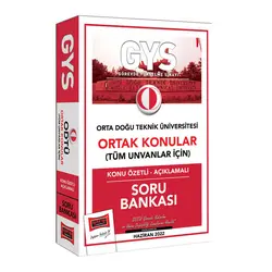 Yargı GYS Orta Doğu Teknik Üniversitesi Ortak Konular Tüm Unvanlar İçin Konu Özetli Soru Bankası
