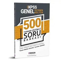 Paragon 2022 KPSS Genel Yetenek Genel Kültür 500 Soru Bankası Çözümlü