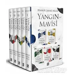 Yangın Mavisi Set (5 Kitap Takım Kutulu) - Binnur Şafak Nigiz - Dokuz Yayınları