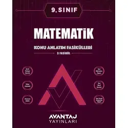 Avantaj 9. Sınıf Matematik Konu Anlatım Fasikülleri