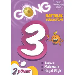 GONG 3. Sınıf 2. Dönem Haftalık Tekrar Föyü - Kolektif - Eğiten Kitap