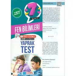 7. Sınıf Fen Bilimleri Video Çözümlü Yaprak Test - Kolektif - Evrensel İletişim Yayınları