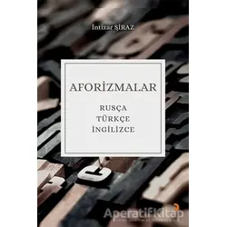 Aforizmalar - İntizar Şiraz - Cinius Yayınları