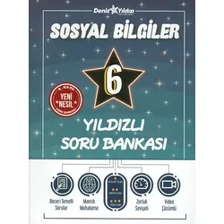 6.Sınıf Sosyal Bilgiler Yıldızlı Soru Bankası Deniz Yıldızı Yayınları