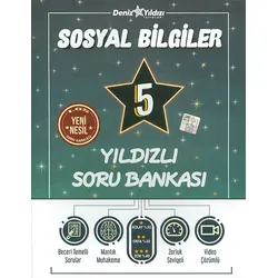 5.Sınıf Sosyal Bilgiler Yıldızlı Soru Bankası Deniz Yıldızı Yayınları