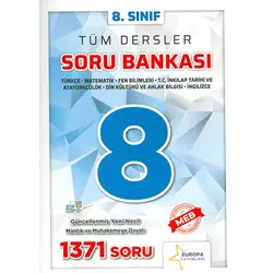 8.Sınıf Tüm Dersler Soru Bankası Europa Yayınları