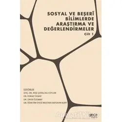 Sosyal ve Beşeri Bilimlerde Araştırma ve Değerlendirmeler - Cilt 1