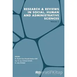 Research and Reviews in Social, Human and Administrative Sciences Volume 1
