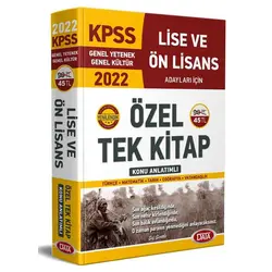 Data 2022 KPSS Lise Ön Lisans GYGK Konu Anlatımlı Özel Tek Kitap