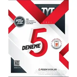 2021 TYT Tamamı Çözümlü 5 Deneme Sınavı - Kolektif - Pegem Akademi Yayıncılık