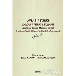 Nisab-ı Türki (Nisab-ı Türki-i Turan) Çağatayca Farsça Manzum Sözlük