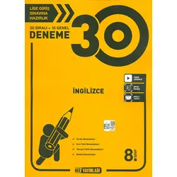 8.Sınıf İngilizce 30lu Deneme Hız Yayınları
