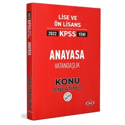 2022 KPSS Lise & Ön Lisans Anayasa Vatandaşlık Konu Anlatımlı Data Yayınları