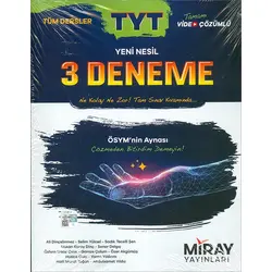 TYT Tüm Dersler Yeni Nesil 3 Deneme Miray Yayınları