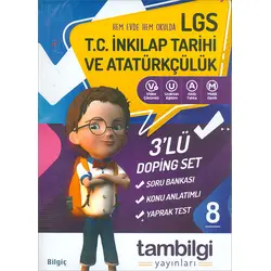8.Sınıf LGS İnkılap Tarihi 3lü Doping Set Tambilgi Yayınları