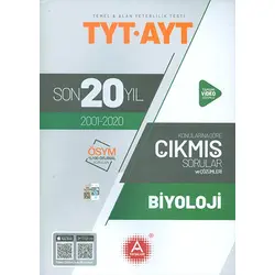 TYT AYT Biyoloji Son 20 Yıl Konu Konu Çözümlü Çıkmış Sorular A Yayınları