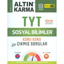 Altın Karma TYT Sosyal Bilimler Konu Konu Çıkmış Sorular (Kolay-Orta-Zor)
