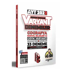 Benim Hocam 2022 AYT Coğrafya Tamamı Video Çözümlü 33 Deneme Sınavı