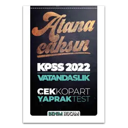 Benim Hocam 2022 KPSS Vatandaşlık Çek Kopart Yaprak Test