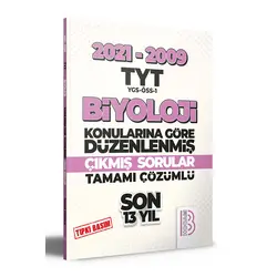 Benim Hocam 2009-2021 TYT Biyoloji Son 13 Yıl Tıpkı Basım Konularına Göre Düzenlenmiş Çıkmış Sorular