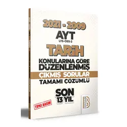 Benim Hocam 2009-2021 AYT Tarih Son 13 Yıl Tıpkı Basım Konularına Göre Düzenlenmiş Çıkmış Sorular